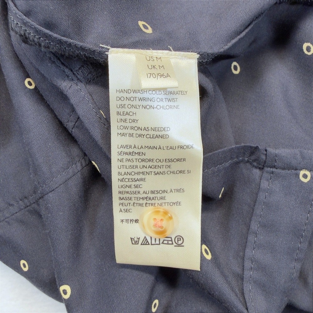 Maeve Anthropologie Womens M Monika Tunic Blouse Navy Dot Modal Button Front - Picture 7 of 8